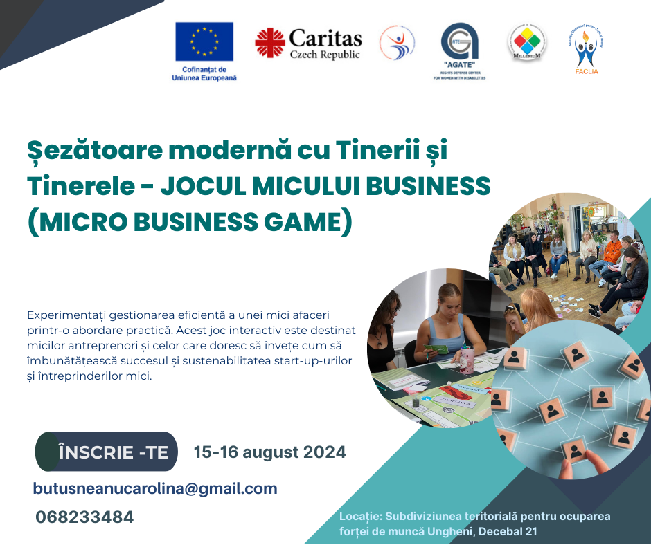 Șezătoare modernă cu Tinerii și Tinerele - JOCUL MICULUI BUSINESS (MICRO BUSINESS GAME)