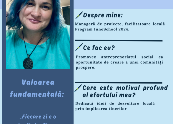 Angela Croitor – Facilitatoarea care inspiră Tinerii către Inovare și Schimbare Socială în cadrul InnoSchool Next în Moldova