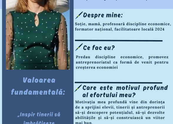 Alina Craciun - Facilitatoare InnoSchool Moldova 2024