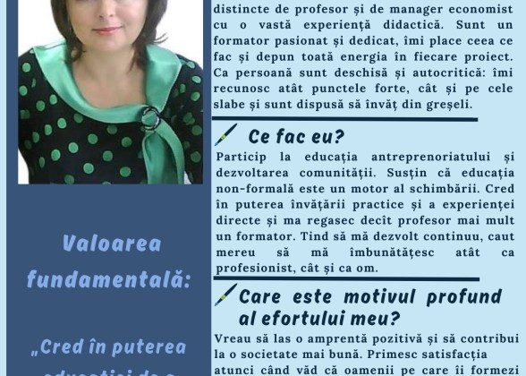 Adela Enache - Facilitatoare InnoSchool Moldova 2024