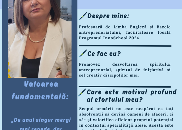 Ina Corcodel - Facilitatoare InnoSchool Moldova 2024