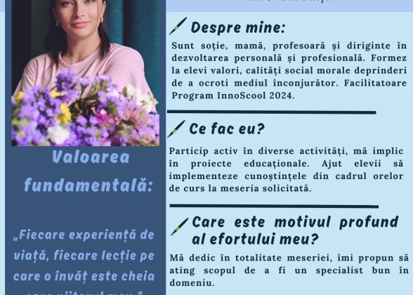 Dorina Musteața Facilitatoare InnoSchool Moldova 2024