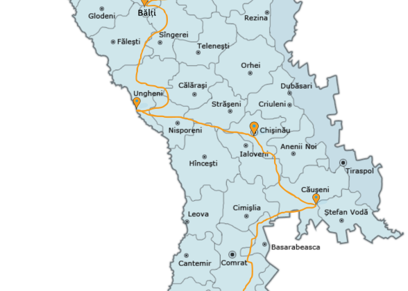 16 instituții din Moldova - Harta -  Proiectul InnoSchool Next în Moldova