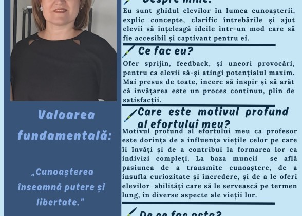 Ana Vleju - Facilitatoare InnoScool Moldova 2024