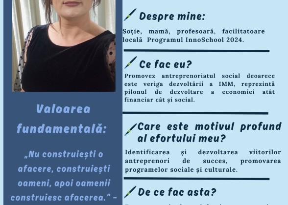 Natalia Botnariuc - Facilitatoare InnoSchool Moldova 2024