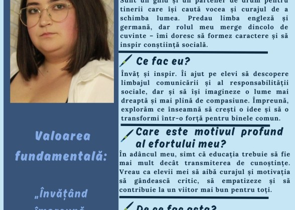 Adriana Salagor - Facilitatoare InnoSchool Moldova 2024