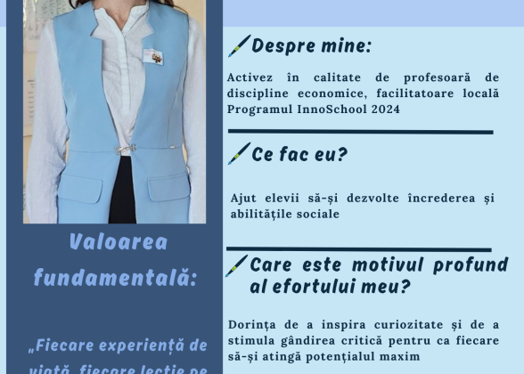Natalia Mursa - Facilitatoare InnoSchool Moldova 2024