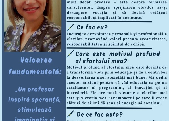 Viorica Purice, Facilitatoare InnoSchool Moldova 2024